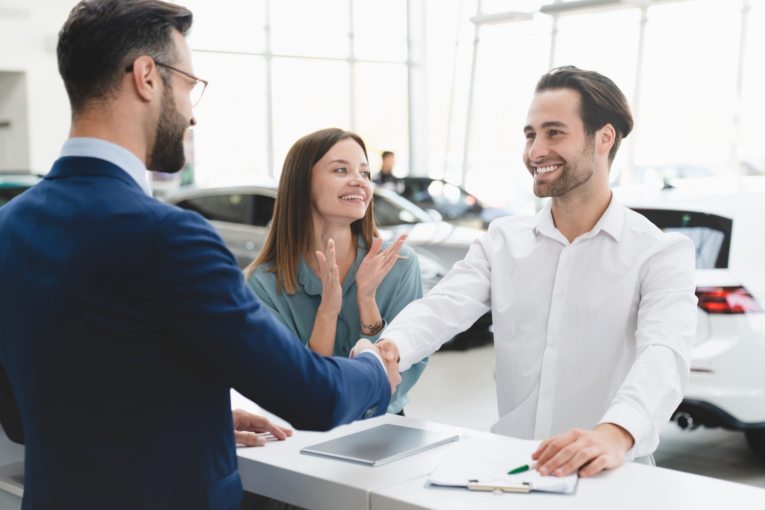 New car financing consultation at Stoler Buick